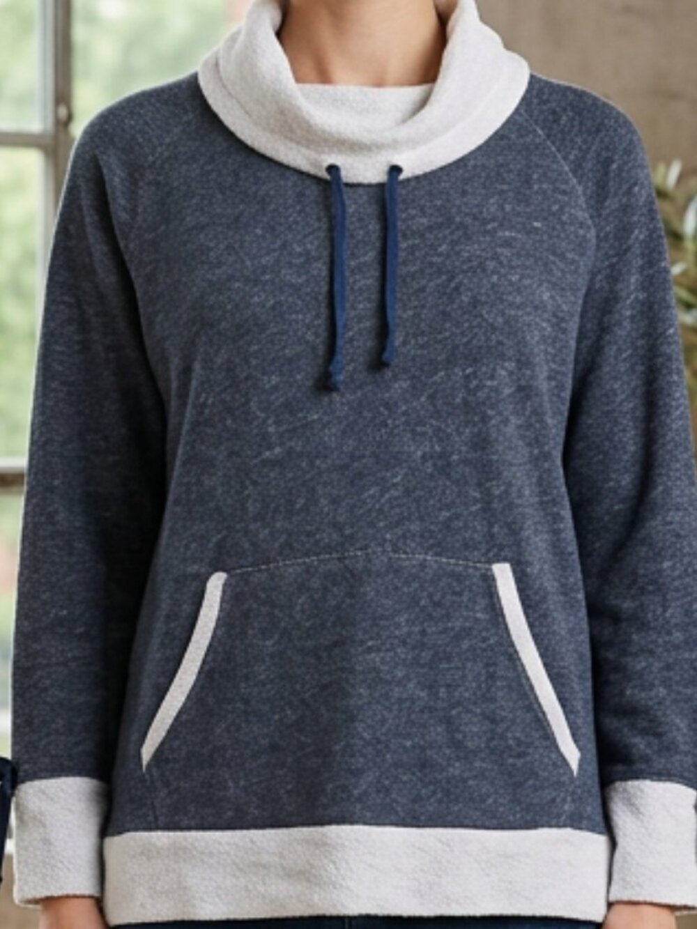 JNY Sport Funnel Neck Grey Sweatshirt